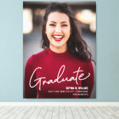 Moderne Graduate Script Foto Klas van Afstudeerjaa Canvas Afdruk (Insitu (Houten vloer))