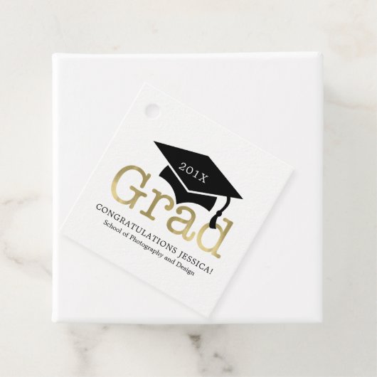 Moderne Graduation Cap gepersonaliseerd Bedankjes Labels (In situ)