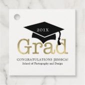 Moderne Graduation Cap gepersonaliseerd Bedankjes Labels (Voorkant)