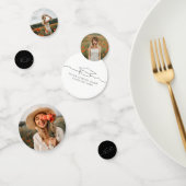 Moderne Graduation Cap Line Art Foto Confetti (Groep)