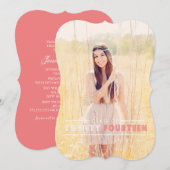 Moderne Graduation Invitations Kaart (Voorkant / Achterkant)