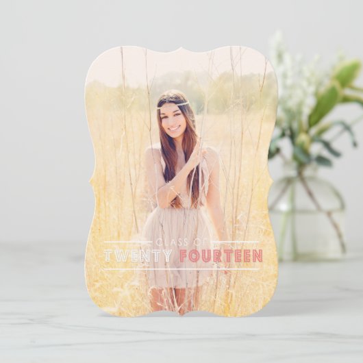 Moderne Graduation Invitations Kaart (Staand voorkant)