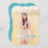 Moderne Graduation Invitations Kaart (Voorkant / Achterkant)