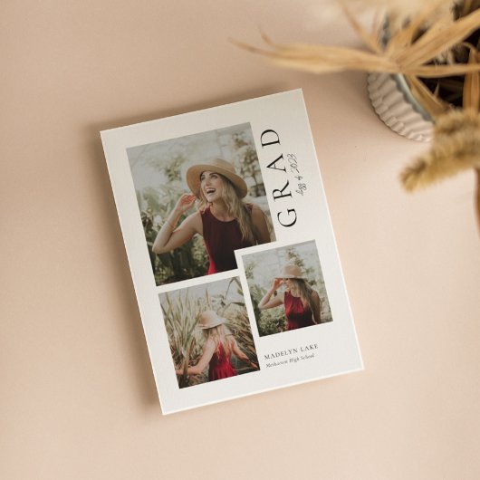 Moderne Graduation Party 3 Foto Uitnodiging