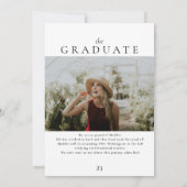 Moderne Graduation Party 4 Fotouitnodiging Kaart (Achterkant)