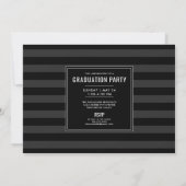 Moderne Graduation Party Black 4 Photo Collage Kaart (Achterkant)