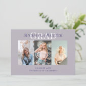 Moderne Graduation Party fotocollage Kaart (Staand voorkant)