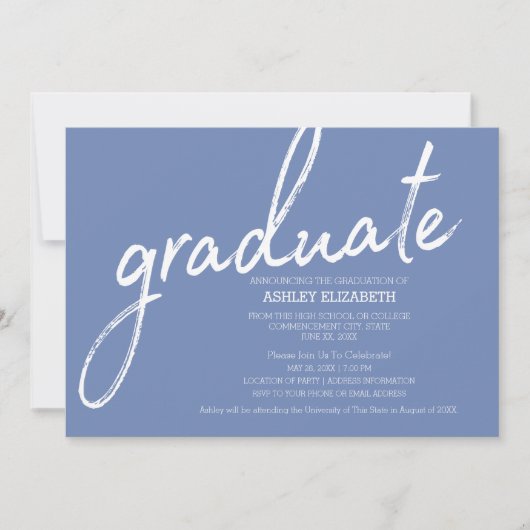 Moderne Graduation Party met script & ikat patroon Kaart (Voorkant)