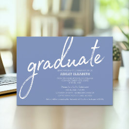 Moderne Graduation Party met script & ikat patroon Kaart