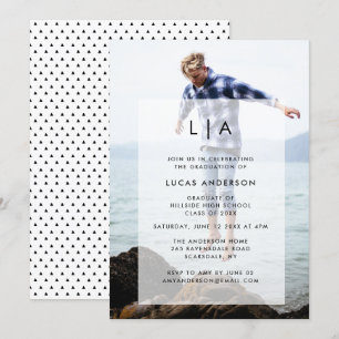Moderne Graduation Party nodigt uit met fotobedekk Kaart