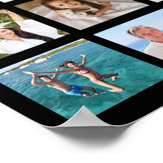 Moderne Graduation Party Photo Collage Poster (Hoek)