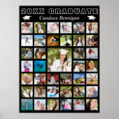 Moderne Graduation Party Photo Collage Poster (Voorkant)