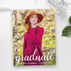 Moderne  Graduation Party Photo nodigt WS uit Uitnodiging Briefkaart