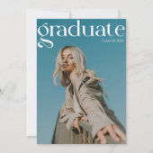 Moderne Graduation Party uitnodigen, foto Afstudee Kaart (Voorkant)