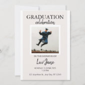 Moderne Graduation Party uitnodiging met foto (Voorkant)