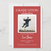 Moderne Graduation Party uitnodiging met foto (Voorkant)
