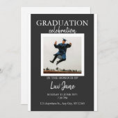 Moderne Graduation Party uitnodiging met foto (Voorkant / Achterkant)