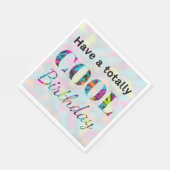 Moderne Graffiti Neon Effect Helemaal Cool Verjaar Servet (Hoek)