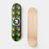 Moderne Graffiti Paint Splash Gepersonaliseerd Mon Persoonlijk Skateboard (Voorkant)