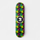 Moderne Graffiti Paint Splash Gepersonaliseerd Mon Persoonlijk Skateboard (Voorkant)