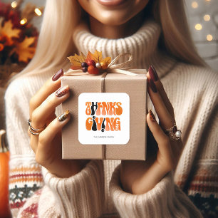 Moderne Graffiti Thanksgiving Square Sticker