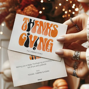 Moderne Graffiti Thanksgiving vakantiekaart Feestdagenkaart