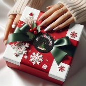 Moderne Graffiti Zwart Vrolijk Kerstfeest Ronde Sticker