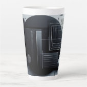 Moderne Grafiek Latte Mok (Voorkant)