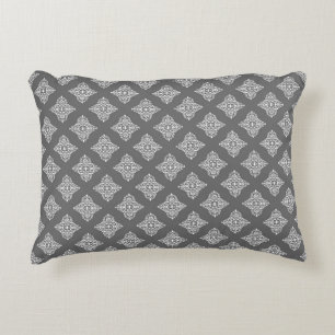 Moderne grafiet Damask Pattern Accent Pillow Accent Kussen