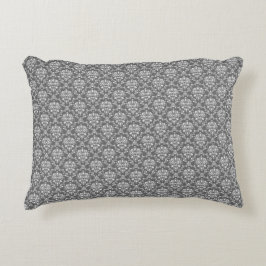 Moderne grafiet Damask Pattern Accent Pillow Accent Kussen