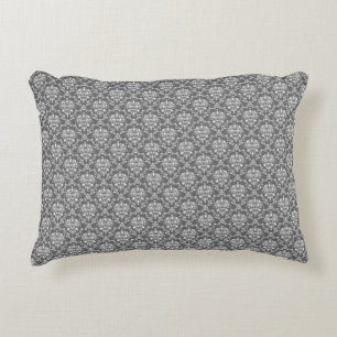 Moderne grafiet Damask Pattern Accent Pillow Accent Kussen