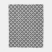 Moderne grafiet Damask Pattern Fleece Blanket (Voorkant)