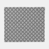 Moderne grafiet Damask Pattern Fleece Blanket (Voorkant (Horizontaal))