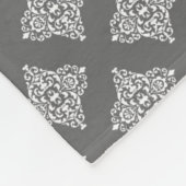 Moderne grafiet Damask Pattern Fleece Blanket (Hoek)