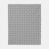 Moderne grafiet Damask Pattern Fleece Blanket (Voorkant)