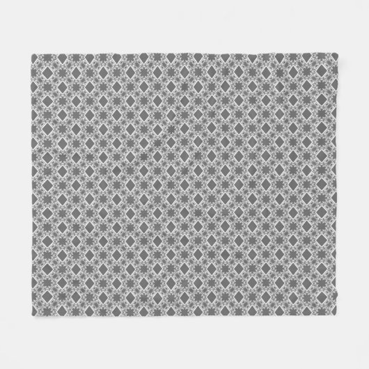 Moderne grafiet Damask Pattern Fleece Blanket (Voorkant (Horizontaal))