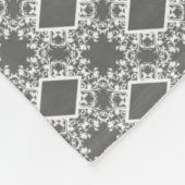 Moderne grafiet Damask Pattern Fleece Blanket (Hoek)