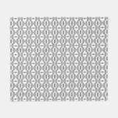 Moderne grafiet Damask Pattern Fleece Blanket (Voorkant (Horizontaal))