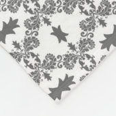 Moderne grafiet Damask Pattern Fleece Blanket (Hoek)