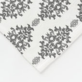 Moderne grafiet Damask Pattern Fleece Blanket (Hoek)