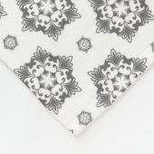 Moderne grafiet Damask Pattern Fleece Blanket (Hoek)