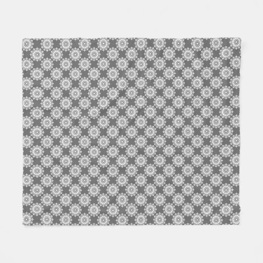 Moderne grafiet Damask Pattern Fleece Blanket (Voorkant (Horizontaal))