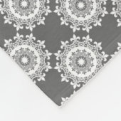 Moderne grafiet Damask Pattern Fleece Blanket (Hoek)