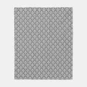 Moderne grafiet Damask Pattern Fleece Blanket (Voorkant)