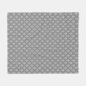 Moderne grafiet Damask Pattern Fleece Blanket (Voorkant (Horizontaal))
