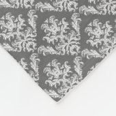 Moderne grafiet Damask Pattern Fleece Blanket (Hoek)