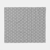 Moderne grafiet Damask Pattern Fleece Blanket (Voorkant (Horizontaal))