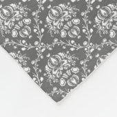 Moderne grafiet Damask Pattern Fleece Blanket (Hoek)