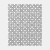 Moderne grafiet Damask Pattern Fleece Blanket Deken (Voorkant)