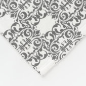 Moderne grafiet Damask Pattern Fleece Blanket Deken (Hoek)